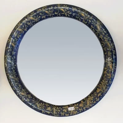 Specchio tondo cesti blu Sp2