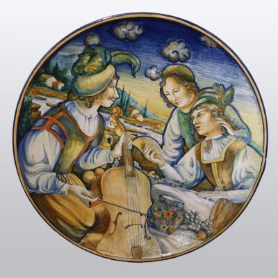 Piatto istoriato “Il Suonatore di violoncello”