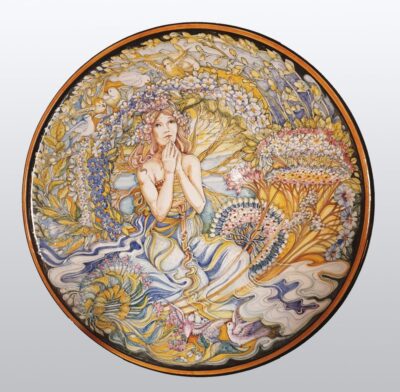Piatto istoriato Art Nouveau "Monaco Monte Carlo"